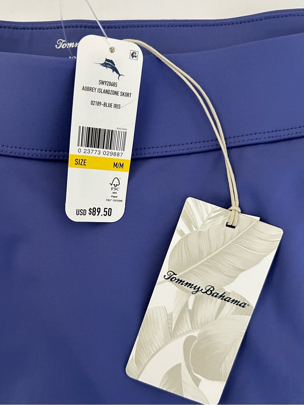 Tommy Bahama Aubrey IslandZone skort Athletic Skort in Blue Iris UPF 30 - Picture 5 of 13